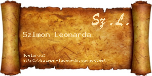 Szimon Leonarda névjegykártya